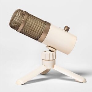 heyday Cream and Gold USB Microphone
